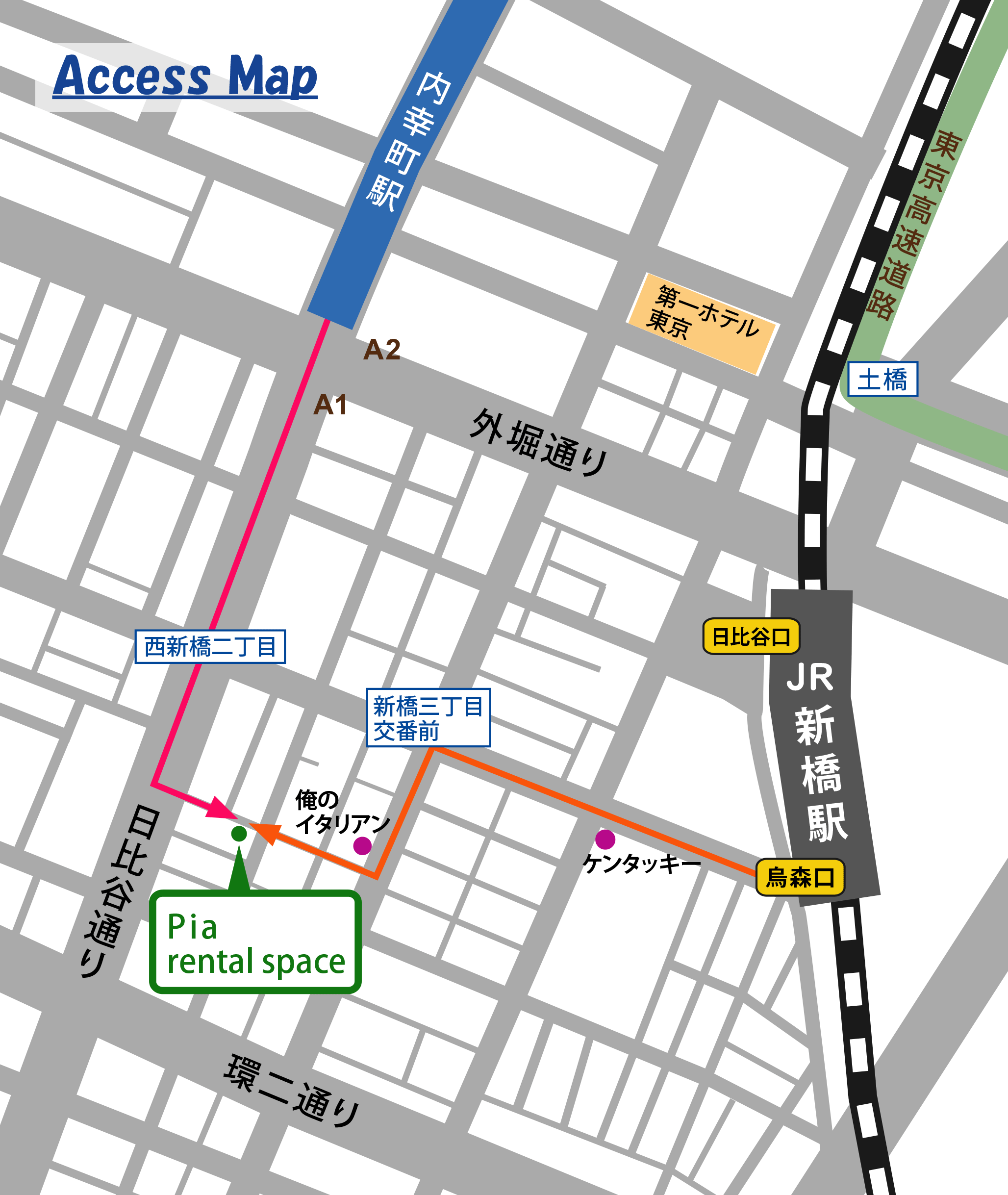 Pia rental space Map